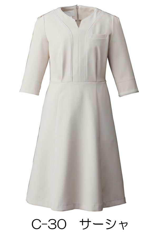ワンピース七分袖C-30