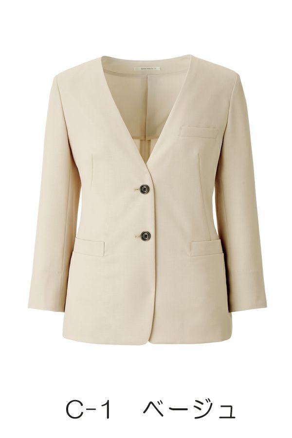 春夏用ジャケット七分袖　ベージュ