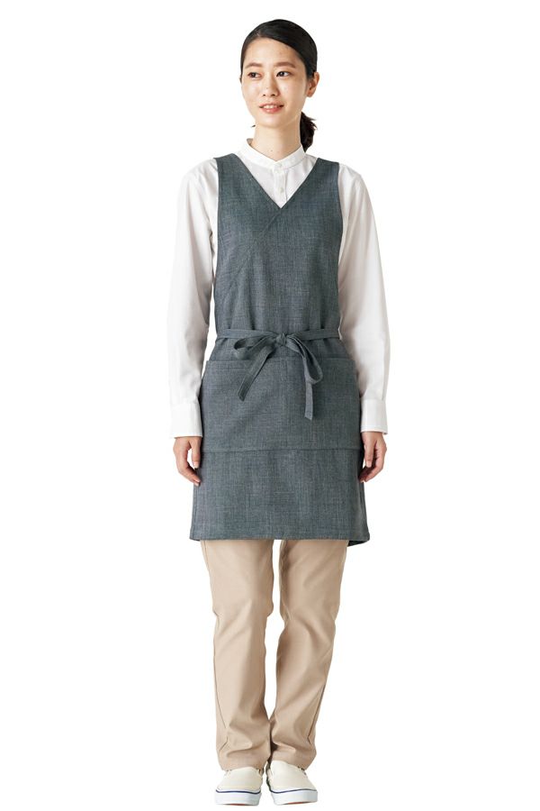 胸当てエプロン（男女兼用・無地）　全身