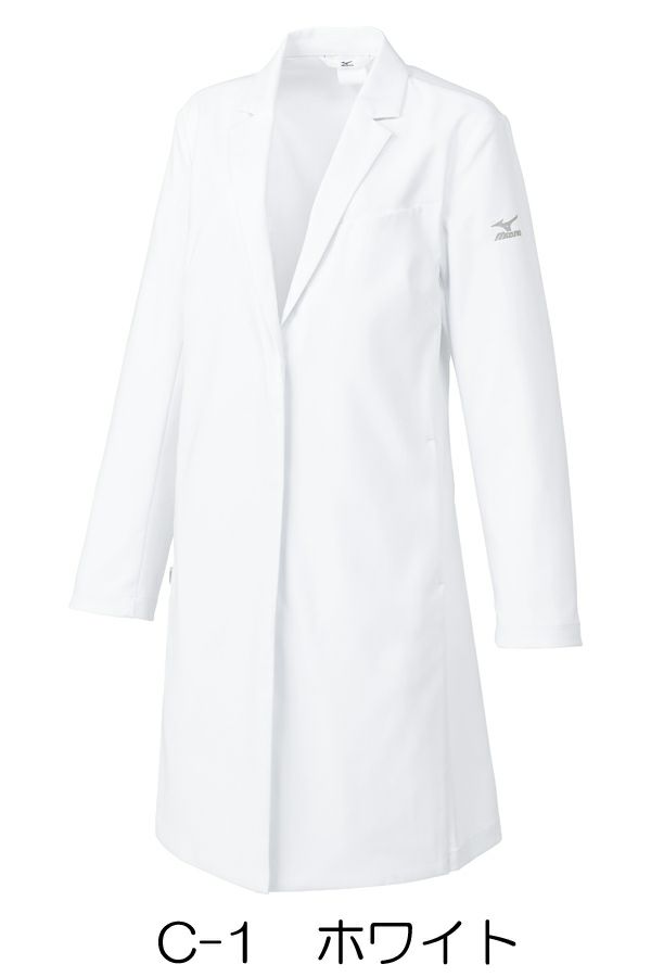 女性ドクターコート長袖　ホワイト