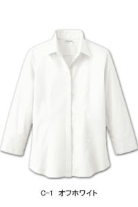 女性シャツ七分袖　C-1オフホワイト