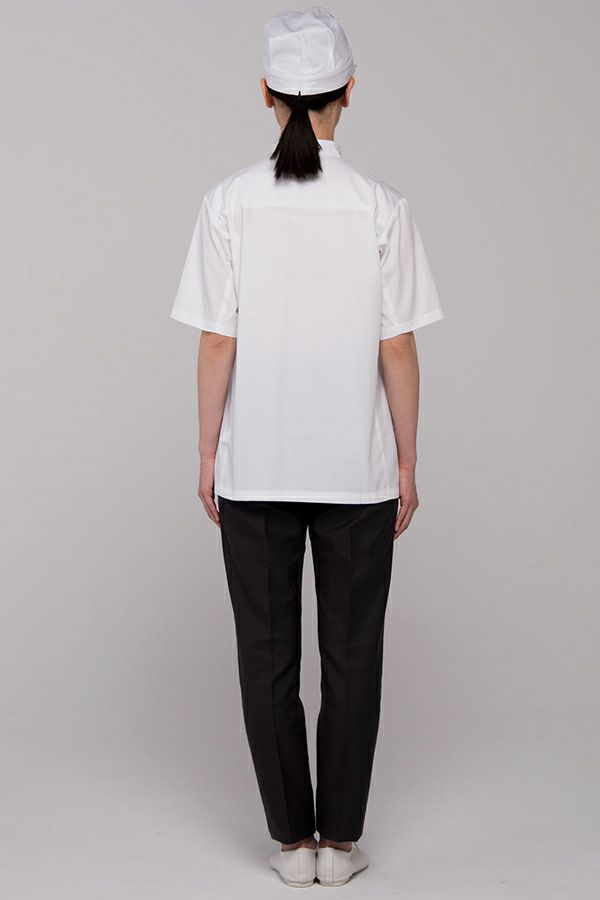 コックコート　半袖　バックスタイル